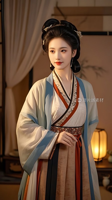 汉服佳人优雅端庄