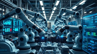 智能机器人生产线高效运作