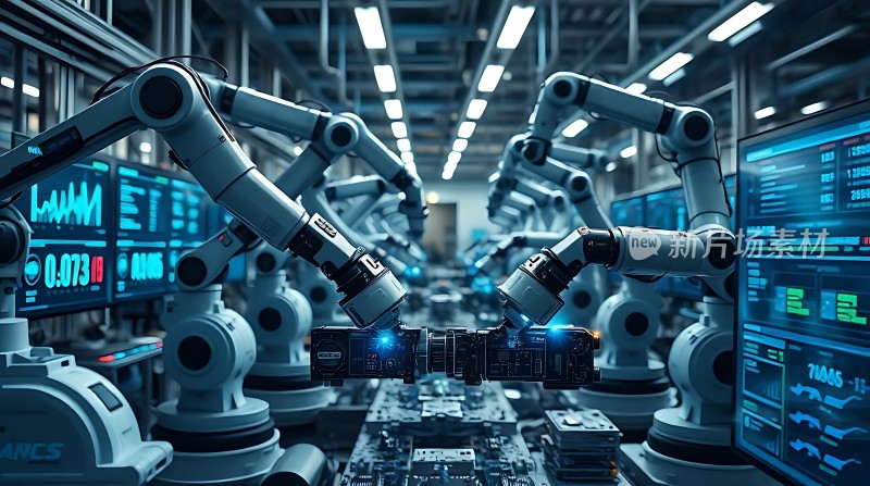 智能机器人生产线高效运作