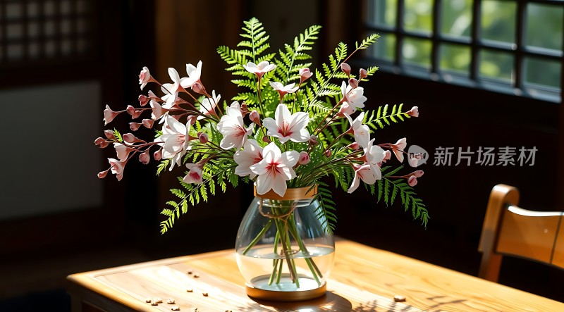 阳光下的清新花艺