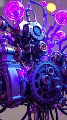 紫色机械装置的艺术设计图 紫色机械装置的艺术设计图