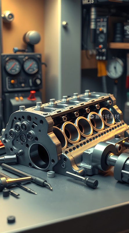 机械车间里的精密零件