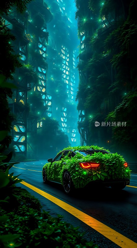 绿色都市未来车