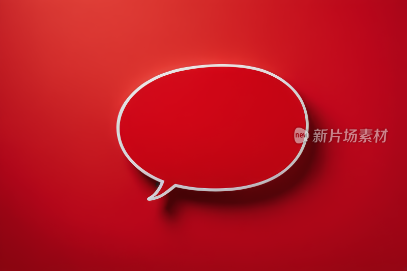 红色背景的演讲泡泡阴影高清图片