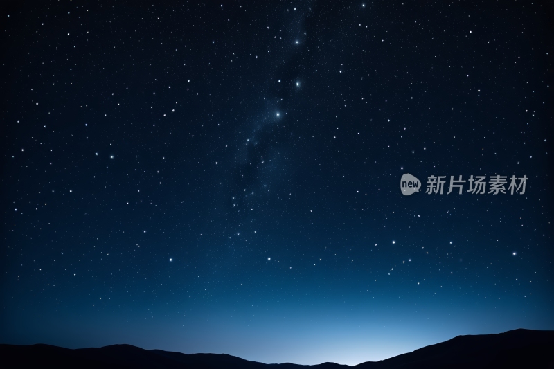 星空上有几颗星星背景一座山高清背景图片