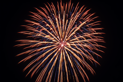 黑色背景的天空烟花高清图片 黑色背景的天空烟花高清图片