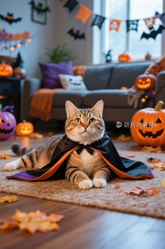 万圣节装扮猫咪
