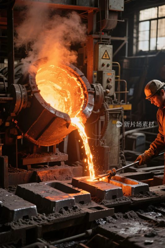 工业熔炉浇铸场景
