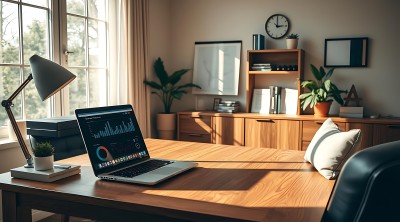 阳光下的现代办公空间整洁明亮的工作环境