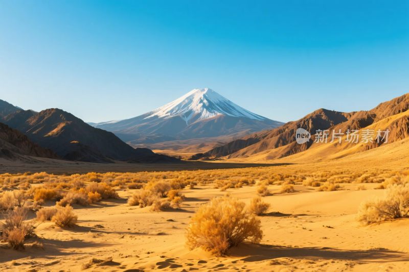 山水沙漠自然风光