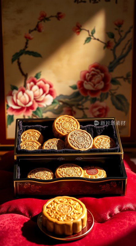 金秋月饼映红毯花好月圆共此时