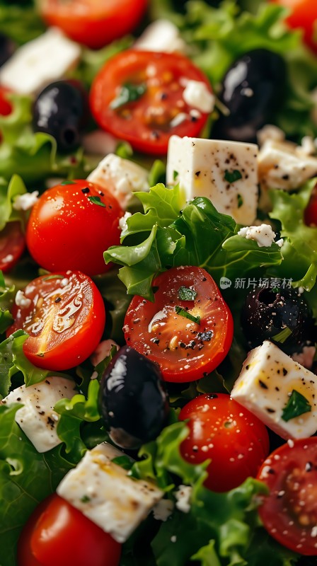 清新蔬菜沙拉色彩缤纷健康美味！