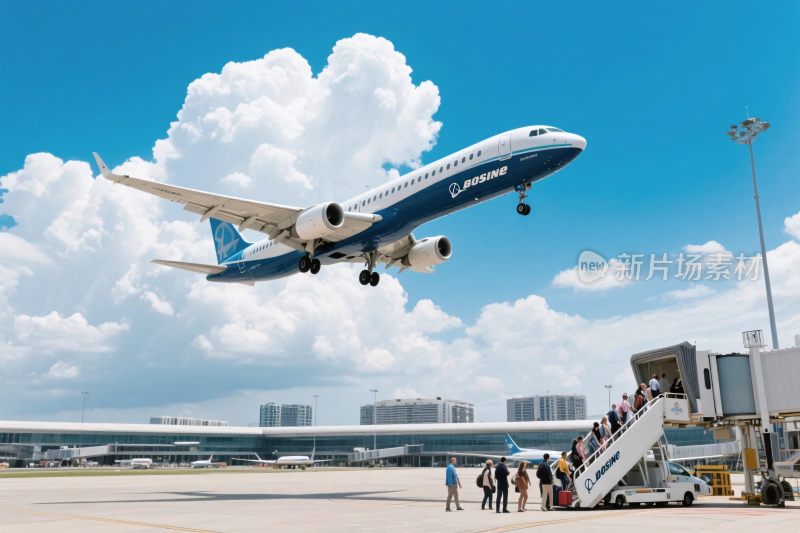 机场飞机起飞场景