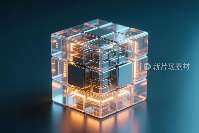 透明科技立方体