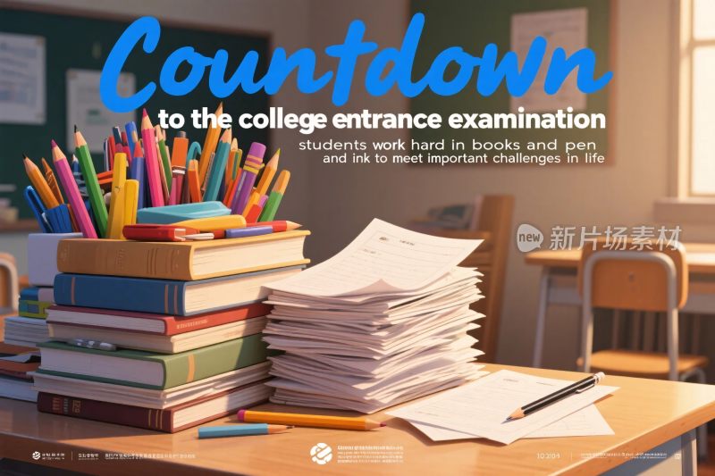 高考倒计时学习场景