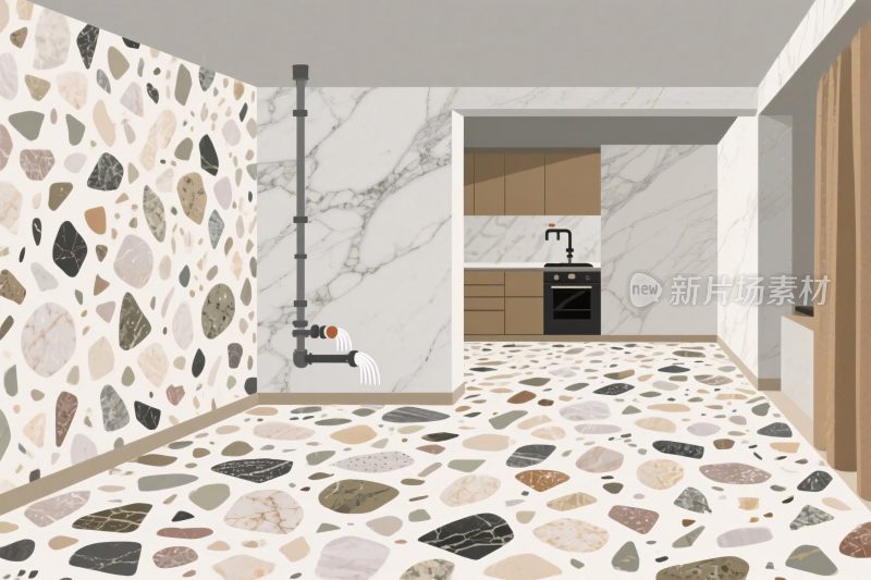 室内石材纹理空间
