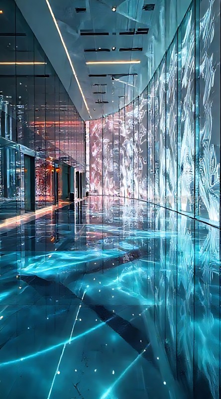 科技感走廊未来主义风格