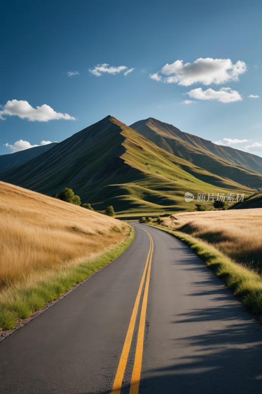 空旷的公路高清风景摄影图片