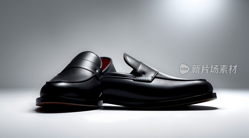黑色皮鞋简约时尚质感十足
