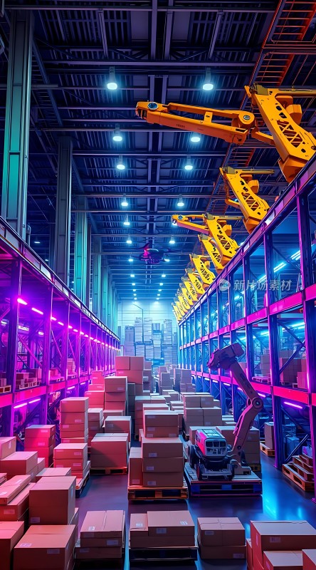 智能仓库机器人搬运货物