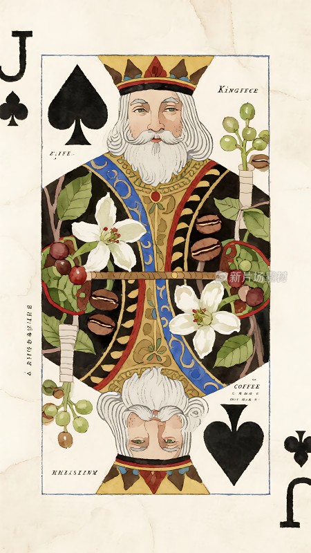 黑桃J咖啡与王冠的结合