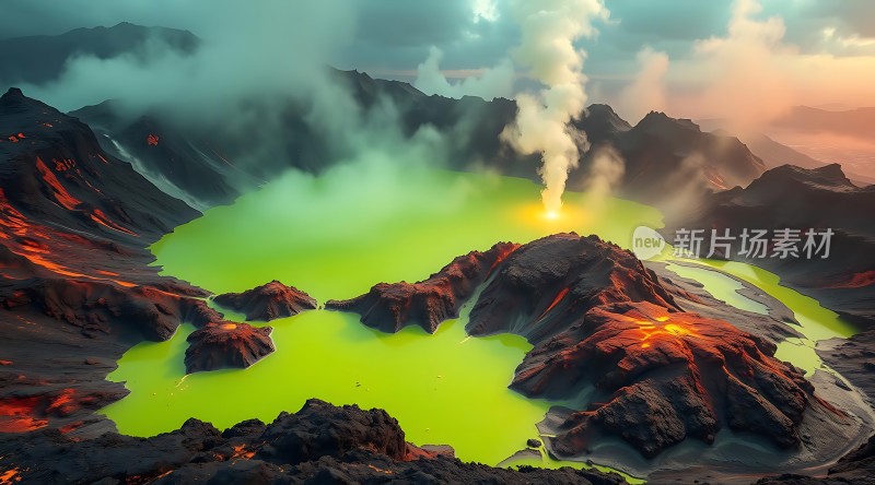 火山熔岩湖奇景