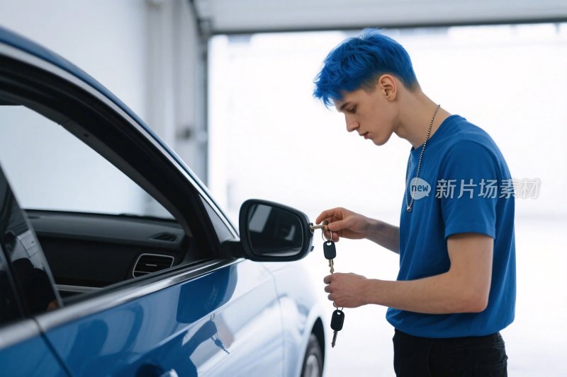 汽车维修场景人物操作