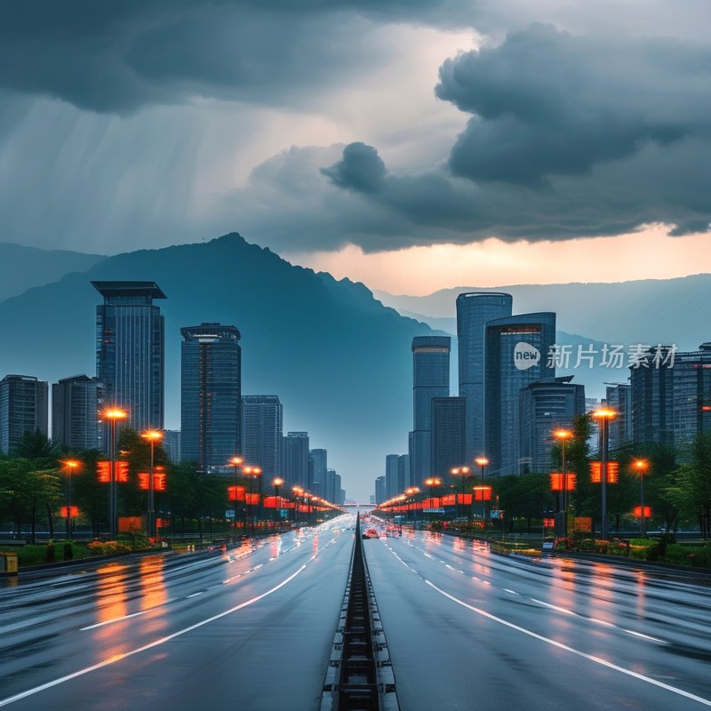 天府大道山雨将至