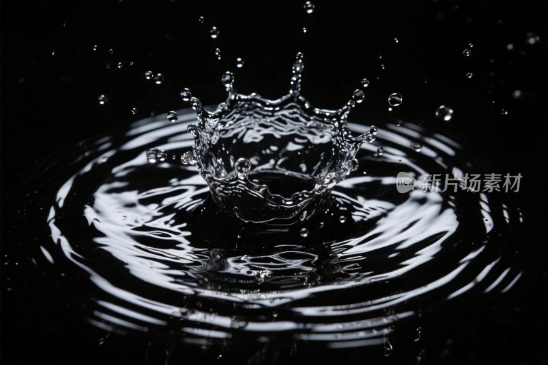 水滴溅起的水花效果