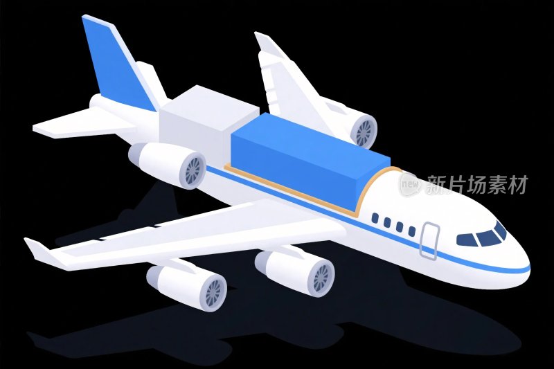 卡通飞机插画