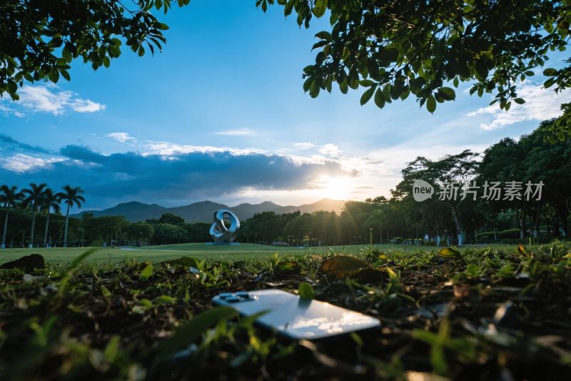 户外草地风景摄影