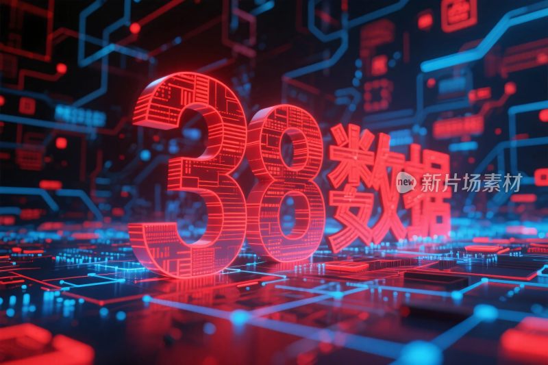 数字科技数据插画