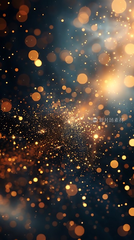金色星尘闪耀夜空
