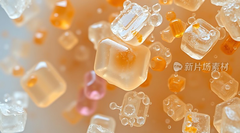 冰块与气泡的梦幻世界