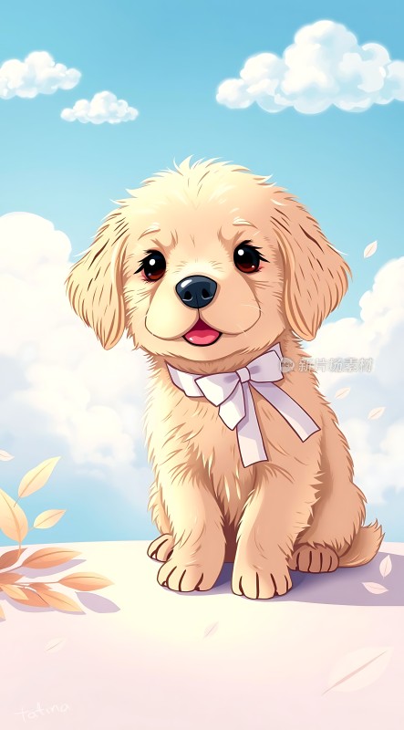 阳光下的可爱小狗