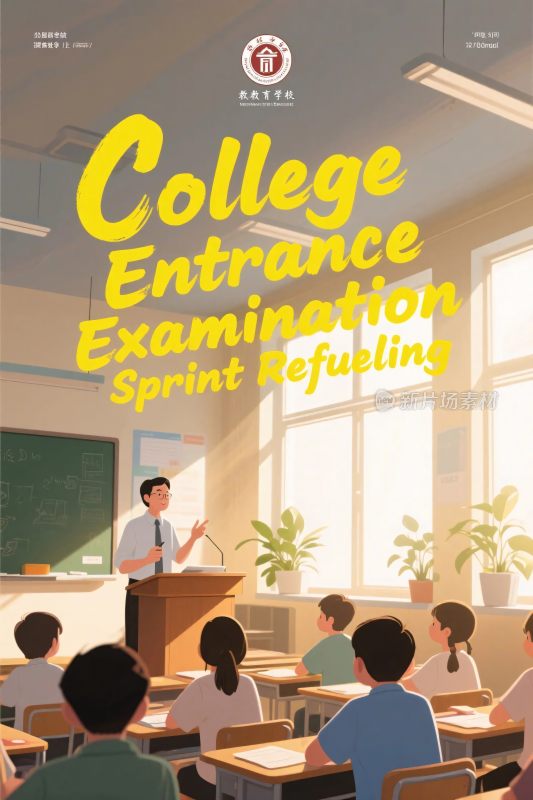 大学入学考试冲刺辅导插画