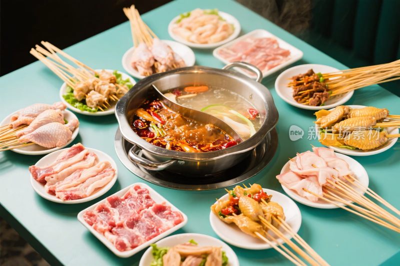 火锅食材展示图