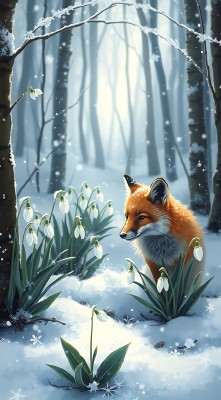 雪地红狐 雪地红狐