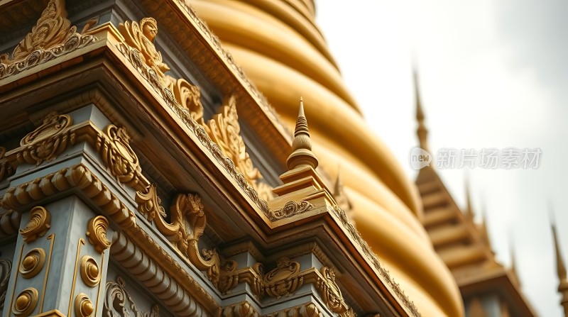 金碧辉煌的建筑细节