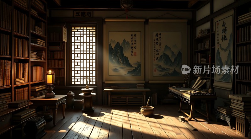 古风书房书香门第