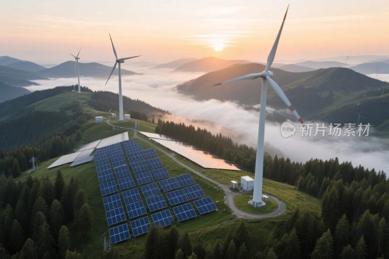 山地风电太阳能发电场景