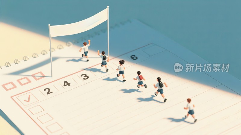 答题试卷卡上，微缩的高考学生冲刺终点