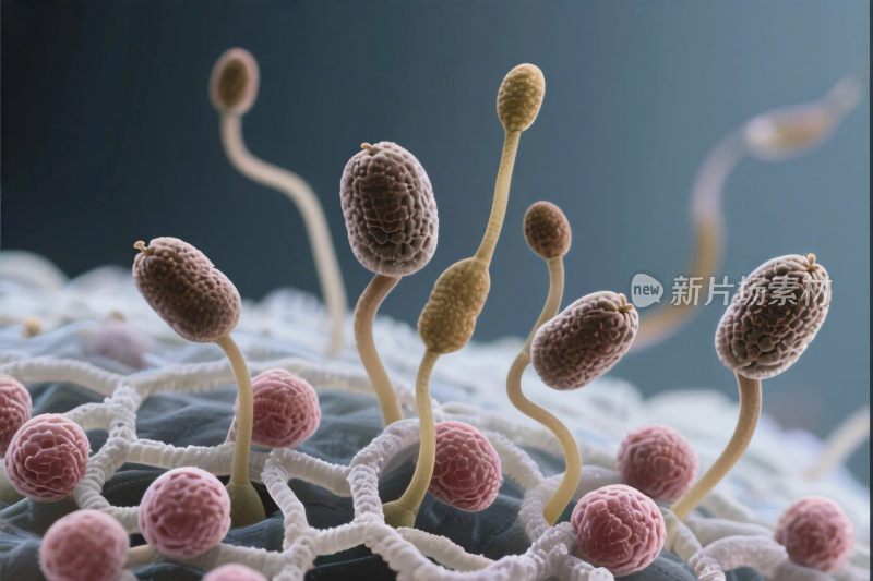 微观微生物摄影图