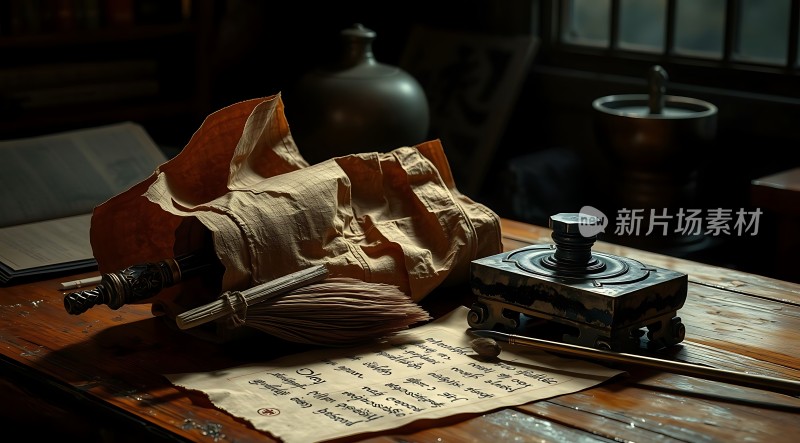 古风书房墨香四溢静待书写时光