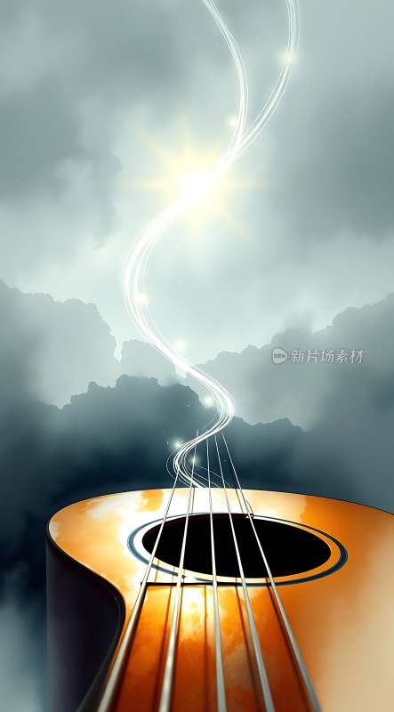 吉他与天空的光芒