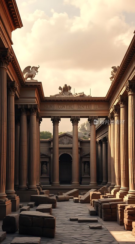 古罗马遗迹废墟中的辉煌