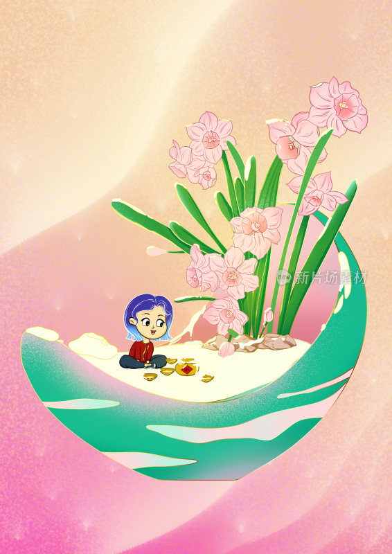 二十四节气植物水仙小寒大寒吃五谷杂粮