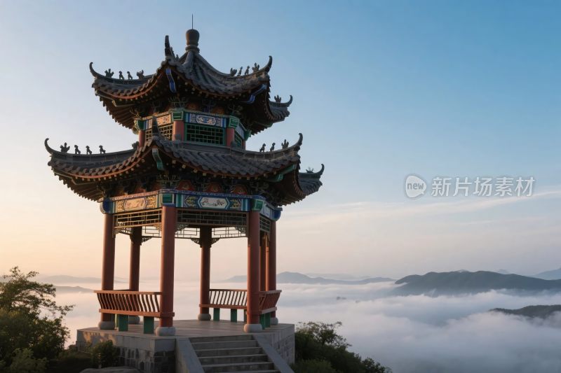 古亭云海风景图