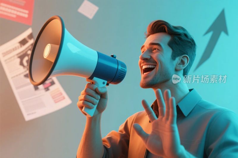 广告宣传场景插画