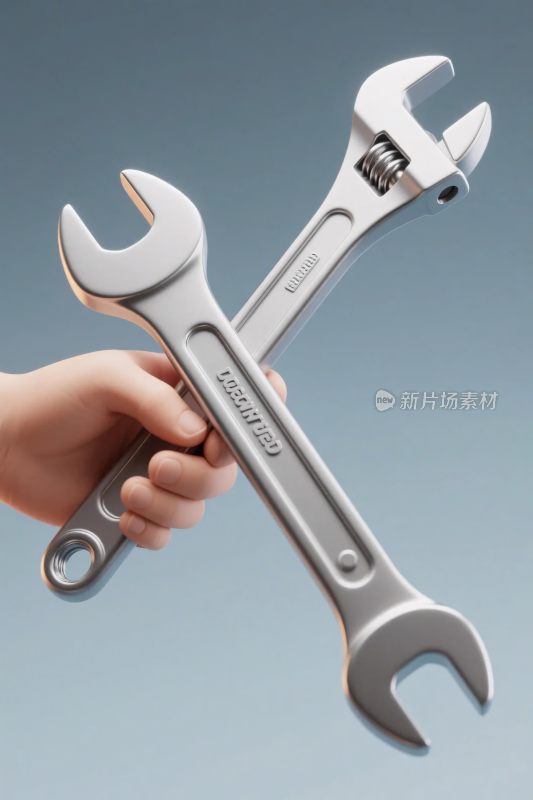 两把扳手工具展示
